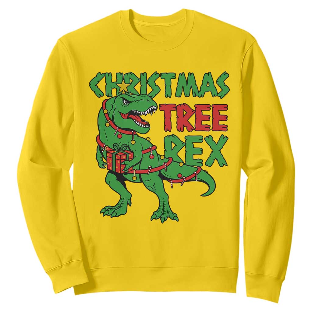 Christmas Dinosaur Sweatshirt Funny Tree Rex Xmas Light TS12 Daisy Print Your Wear