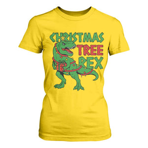 Christmas Dinosaur T Shirt For Women Funny Tree Rex Xmas Light TS12 Daisy Print Your Wear
