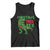 Christmas Dinosaur Tank Top Funny Tree Rex Xmas Light TS12 Black Print Your Wear