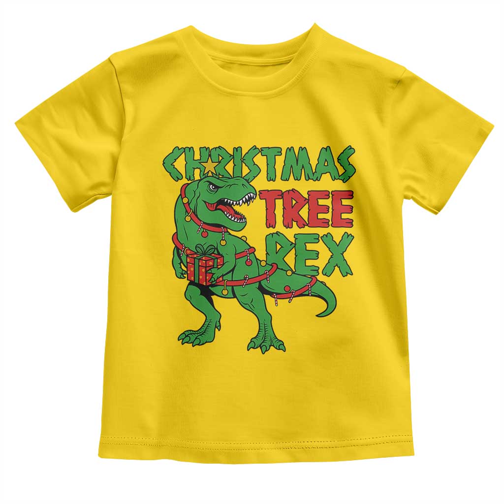 Christmas Dinosaur Toddler T Shirt Funny Tree Rex Xmas Light TS12 Daisy Print Your Wear