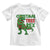 Christmas Dinosaur Toddler T Shirt Funny Tree Rex Xmas Light TS12 White Print Your Wear