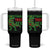 Christmas Dinosaur Tumbler With Handle Funny Tree Rex Xmas Light TS12 One Size: 40 oz Black Print Your Wear