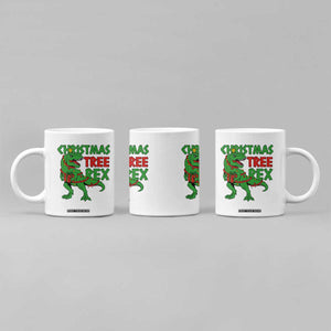 Christmas Dinosaur Coffee Mug Funny Tree Rex Xmas Light TS12 Print Your Wear