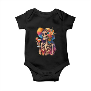 Funny Summer Sugar Skull Cocktail Lover Baby Onesie TS12 Black Print Your Wear