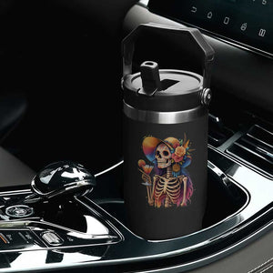 Funny Summer Sugar Skull Cocktail Lover Flip Straw Tumbler TS12 Print Your Wear