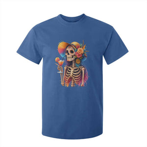 Funny Summer Sugar Skull Cocktail Lover T Shirt For Kid TS12 Royal Blue Print Your Wear