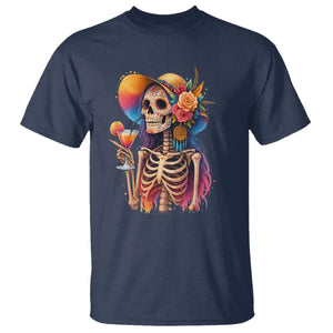 Funny Summer Sugar Skull Cocktail Lover T Shirt TS12 Navy Print Your Wear