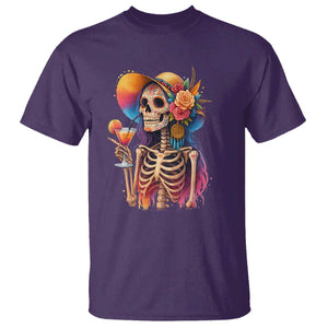 Funny Summer Sugar Skull Cocktail Lover T Shirt TS12 Purple Print Your Wear