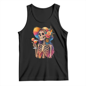 Funny Summer Sugar Skull Cocktail Lover Tank Top TS12 Black Print Your Wear
