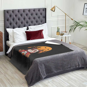 Halloween Cat Throw Blanket Horror Vampire Kawaii Chibi Kitten TS12 Print Your Wear