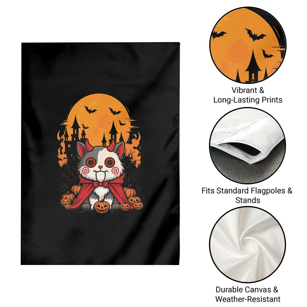 Halloween Cat Garden Flag Horror Vampire Kawaii Chibi Kitten TS12 Print Your Wear