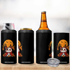 Halloween Cat 4 in 1 Can Cooler Tumbler Horror Vampire Kawaii Chibi Kitten TS12 Print Your Wear