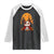 Halloween Cat Raglan Shirt Horror Vampire Kawaii Chibi Kitten TS12 Black White Print Your Wear