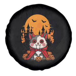 Halloween Cat Spare Tire Cover Horror Vampire Kawaii Chibi Kitten TS12 Print Your Wear