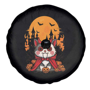 Halloween Cat Spare Tire Cover Horror Vampire Kawaii Chibi Kitten TS12 Print Your Wear