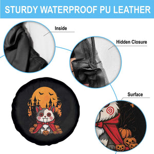 Halloween Cat Spare Tire Cover Horror Vampire Kawaii Chibi Kitten TS12 Print Your Wear