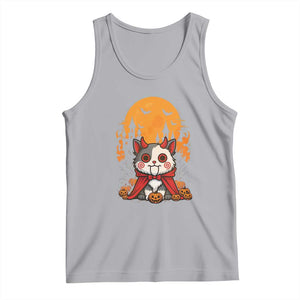 Halloween Cat Tank Top Horror Vampire Kawaii Chibi Kitten TS12 Athletic Heather Print Your Wear