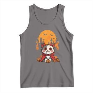 Halloween Cat Tank Top Horror Vampire Kawaii Chibi Kitten TS12 Deep Heather Print Your Wear