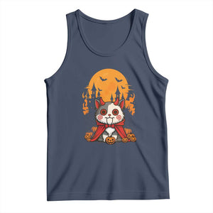 Halloween Cat Tank Top Horror Vampire Kawaii Chibi Kitten TS12 Navy Print Your Wear