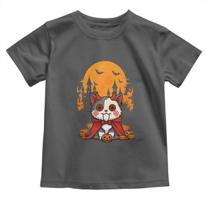 Halloween Cat Toddler T Shirt Horror Vampire Kawaii Chibi Kitten TS12 Dark Heather Print Your Wear