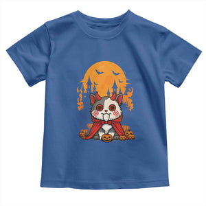 Halloween Cat Toddler T Shirt Horror Vampire Kawaii Chibi Kitten TS12 Royal Blue Print Your Wear