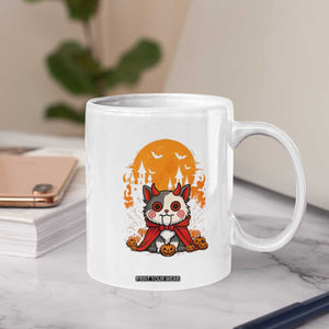 Halloween Cat Coffee Mug Horror Vampire Kawaii Chibi Kitten TS12 Print Your Wear