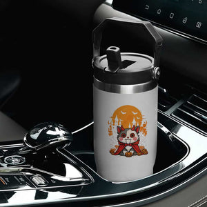 Halloween Cat Flip Straw Tumbler Horror Vampire Kawaii Chibi Kitten TS12 Print Your Wear