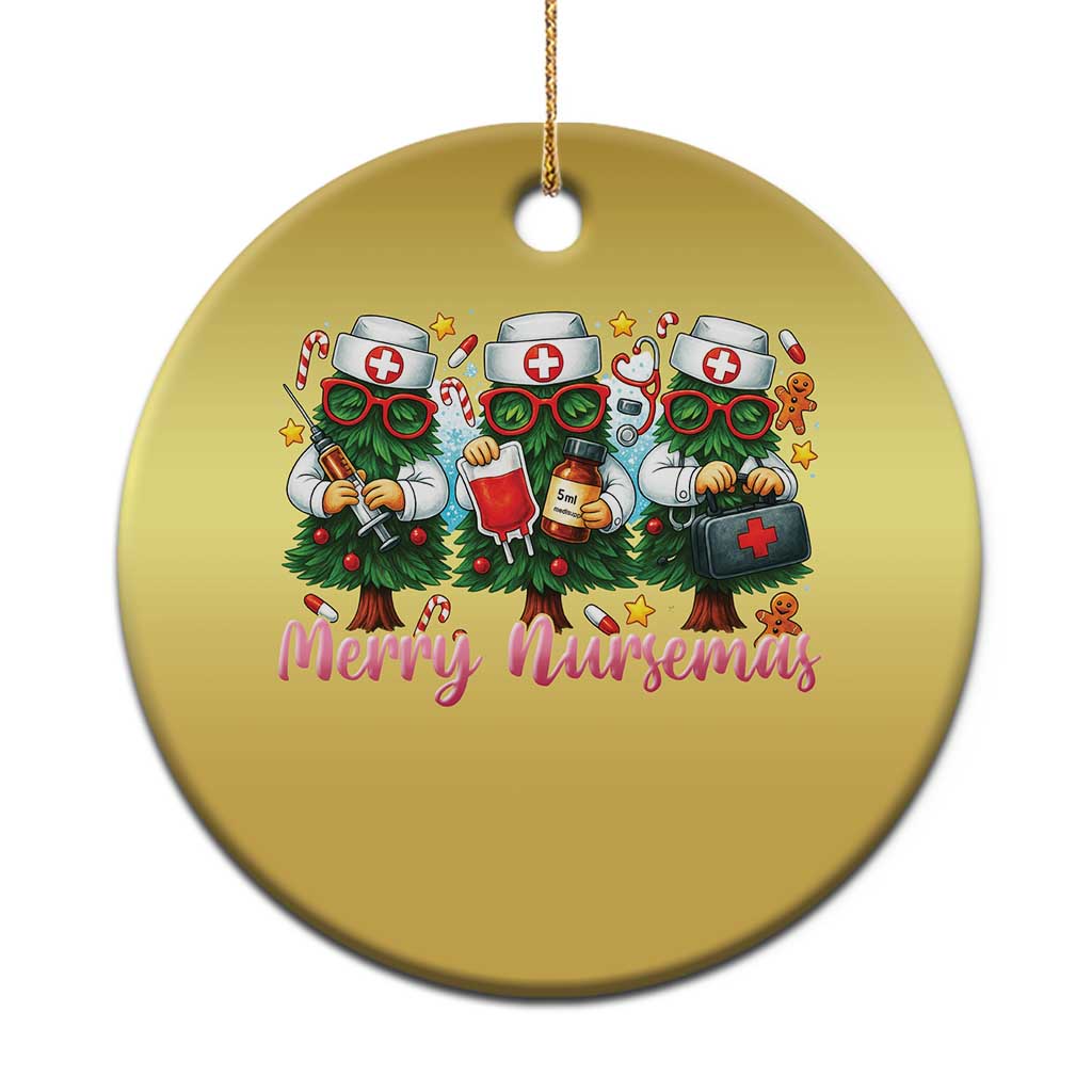Xmas Nurse Christmas Ornament Funny Merry Nursemas Pine Tree TS12 Print Your Wear