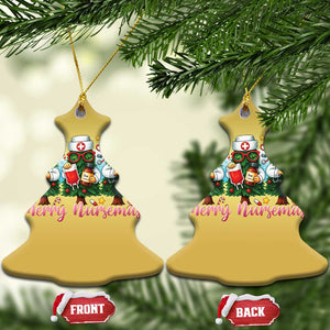 Xmas Nurse Christmas Ornament Funny Merry Nursemas Pine Tree TS12 Christmas Tree Gold Print Your Wear