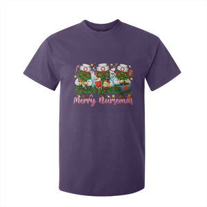 Christmas Nurse T Shirt For Kid Funny Merry Nursemas Pine Tree TS12 Purple Print Your Wear