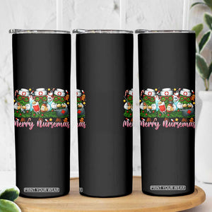 Christmas Nurse Skinny Tumbler Funny Merry Nursemas Pine Tree TS12 Print Your Wear