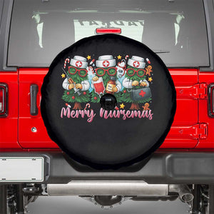 Christmas Nurse Spare Tire Cover Funny Merry Nursemas Pine Tree TS12 Black Print Your Wear
