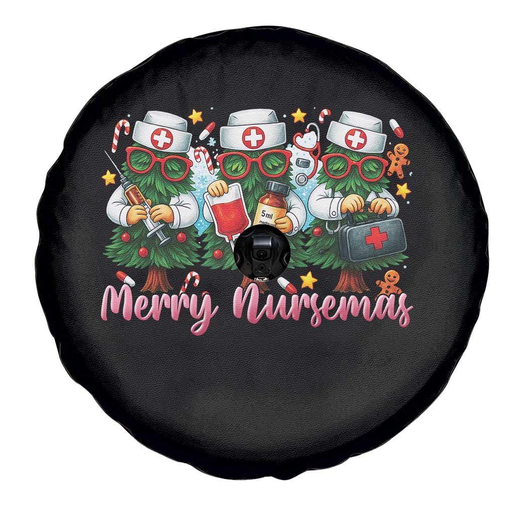 Christmas Nurse Spare Tire Cover Funny Merry Nursemas Pine Tree TS12 Print Your Wear