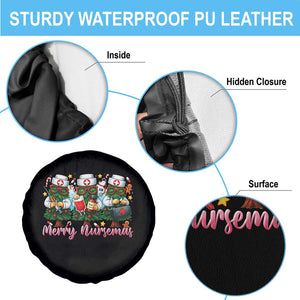 Christmas Nurse Spare Tire Cover Funny Merry Nursemas Pine Tree TS12 Print Your Wear