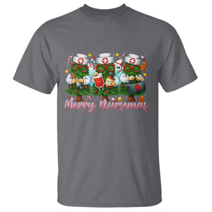 Christmas Nurse T Shirt Funny Merry Nursemas Pine Tree TS12 Charcoal Print Your Wear