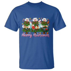 Christmas Nurse T Shirt Funny Merry Nursemas Pine Tree TS12 Royal Blue Print Your Wear