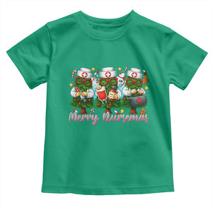 Christmas Nurse Toddler T Shirt Funny Merry Nursemas Pine Tree TS12 Irish Green Print Your Wear