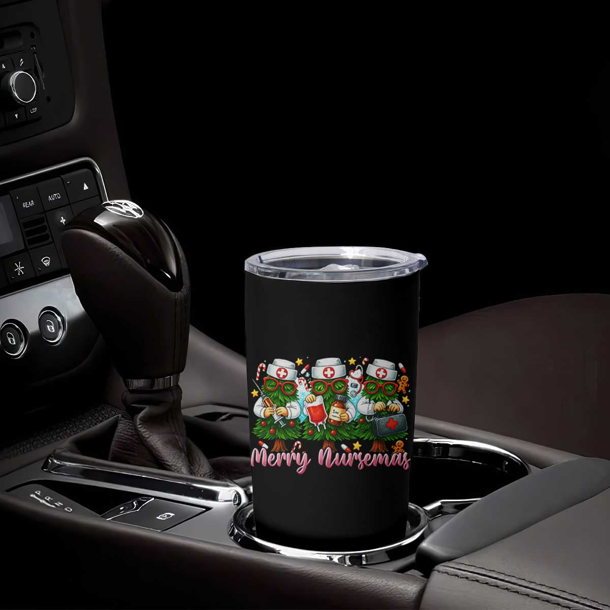 Christmas Nurse Tumbler Cup Funny Merry Nursemas Pine Tree TS12 Print Your Wear
