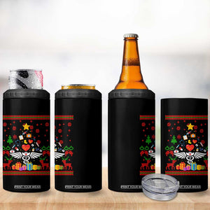 Funny Christmas Healthcare Worker 4 in 1 Can Cooler Tumbler Nurses And Doctors Pine Tree TS12 Print Your Wear