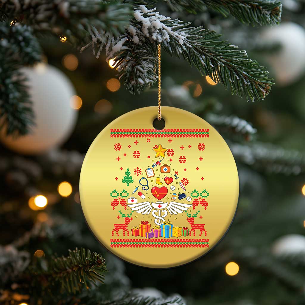 Funny Xmas Healthcare Worker Christmas Ornament Nurses And Doctors Pine Tree TS12 Print Your Wear