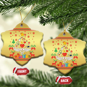 Funny Xmas Healthcare Worker Christmas Ornament Nurses And Doctors Pine Tree TS12 Snow Flake Gold Print Your Wear