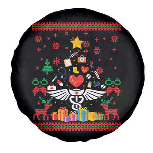 Funny Christmas Healthcare Worker Spare Tire Cover Nurses And Doctors Pine Tree TS12 Print Your Wear