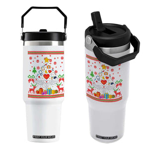 Funny Christmas Healthcare Worker Flip Straw Tumbler Nurses And Doctors Pine Tree TS12 One Size: 30 oz White Print Your Wear