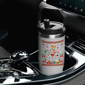 Funny Christmas Healthcare Worker Flip Straw Tumbler Nurses And Doctors Pine Tree TS12 Print Your Wear