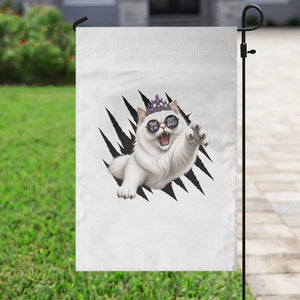 Funny Princess Cat With Featuring Scratch Effect Printed Garden Flag This Is An Outrage