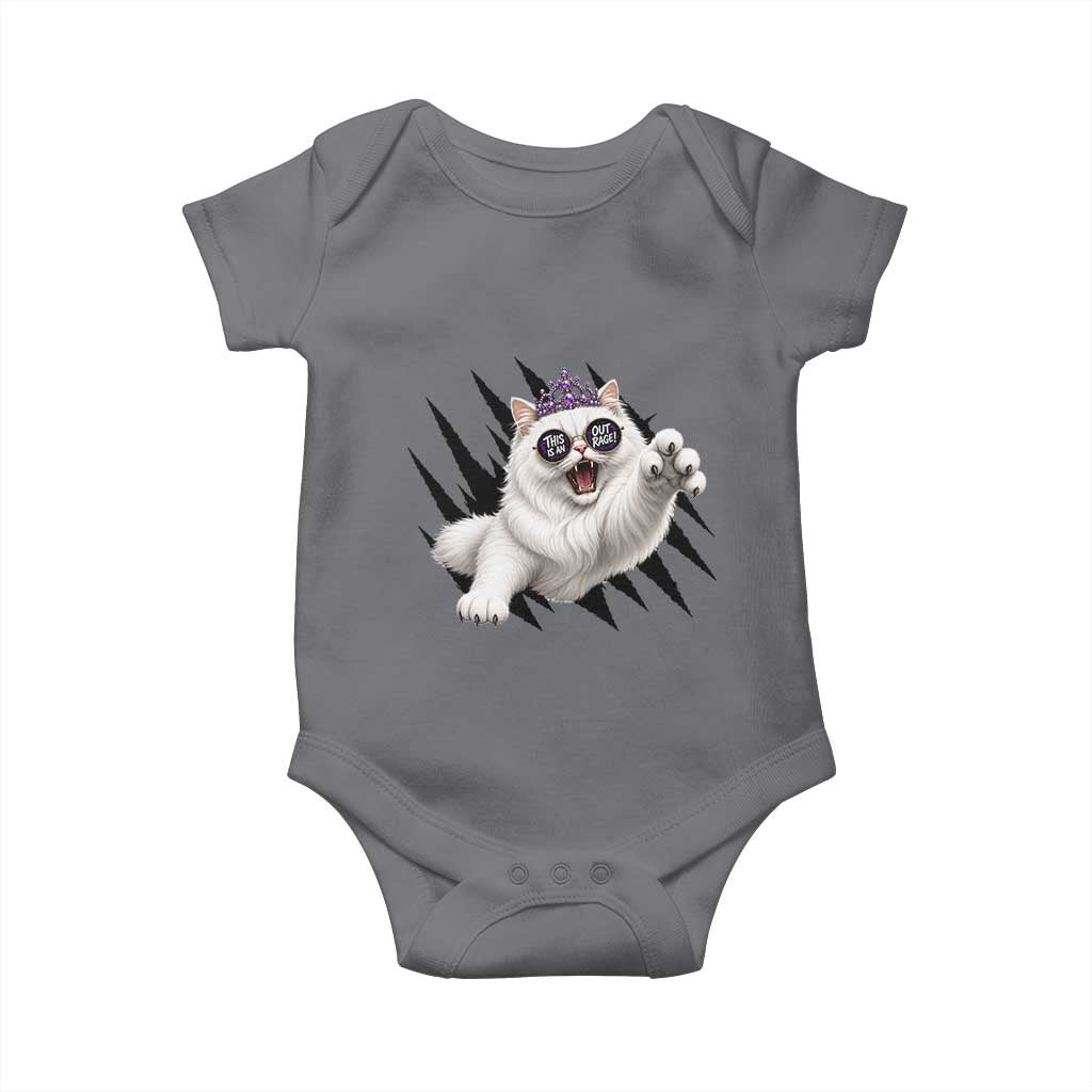 Funny Princess Cat With Featuring Scratch Effect Printed Baby Onesie This Is An Outrage