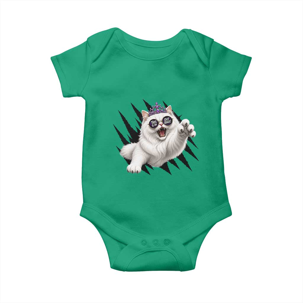 Funny Princess Cat With Featuring Scratch Effect Printed Baby Onesie This Is An Outrage