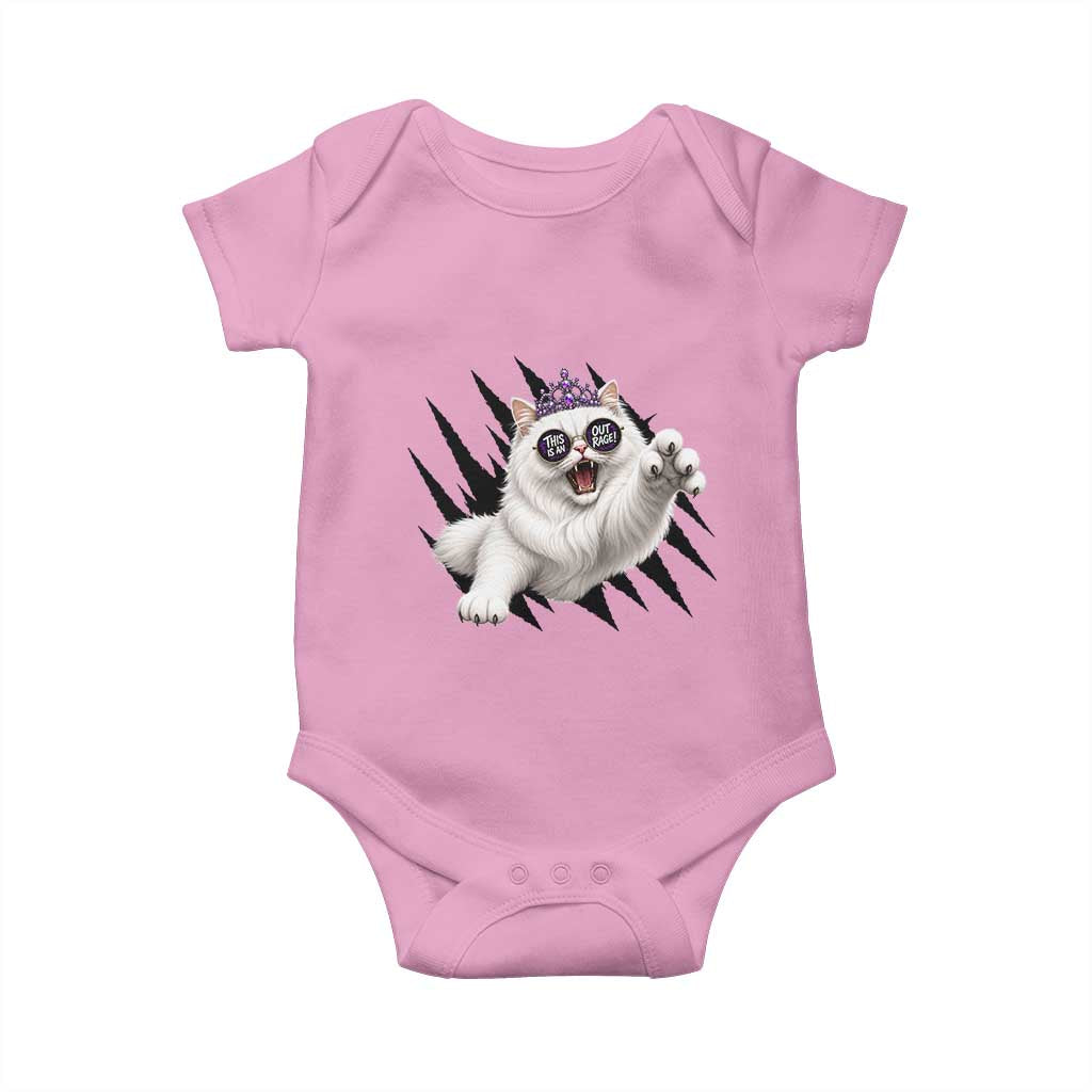 Funny Princess Cat With Featuring Scratch Effect Printed Baby Onesie This Is An Outrage