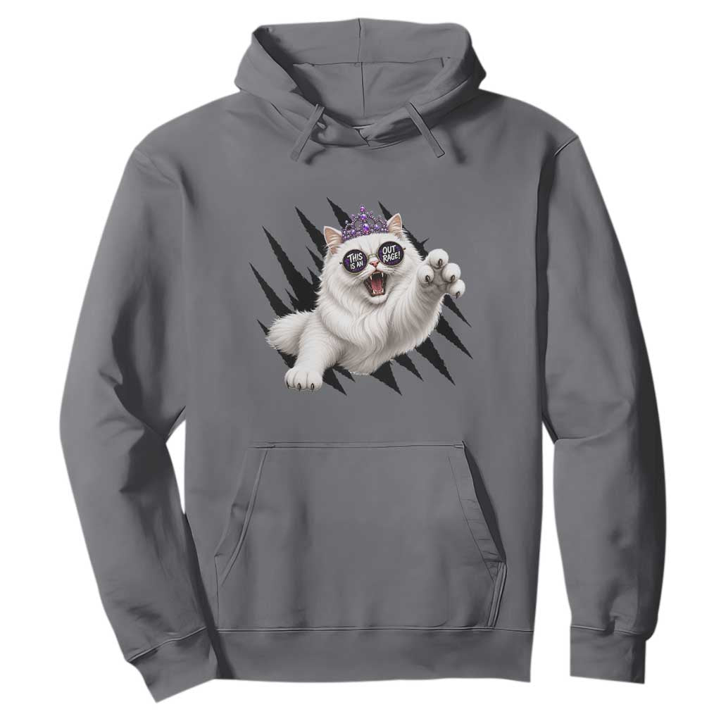 Funny Princess Cat With Featuring Scratch Effect Printed Hoodie This Is An Outrage