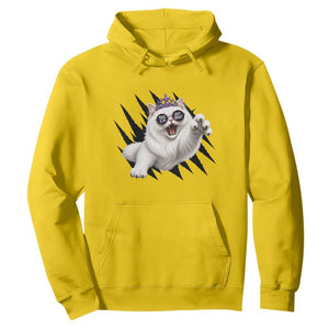 Funny Princess Cat With Featuring Scratch Effect Printed Hoodie This Is An Outrage